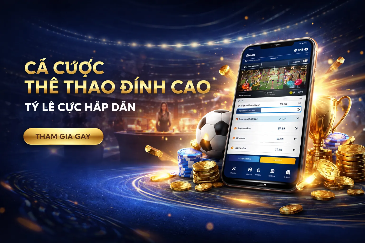 Sân vận động đầy ắp khán giả với ánh đèn rực rỡ, biểu tượng cho cá cược Thể Thao sôi động tại 999 Bet.
